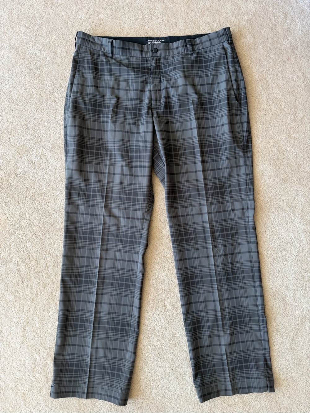 Nike Golf Tour Performance Gray and Black Dri-FIT Pants